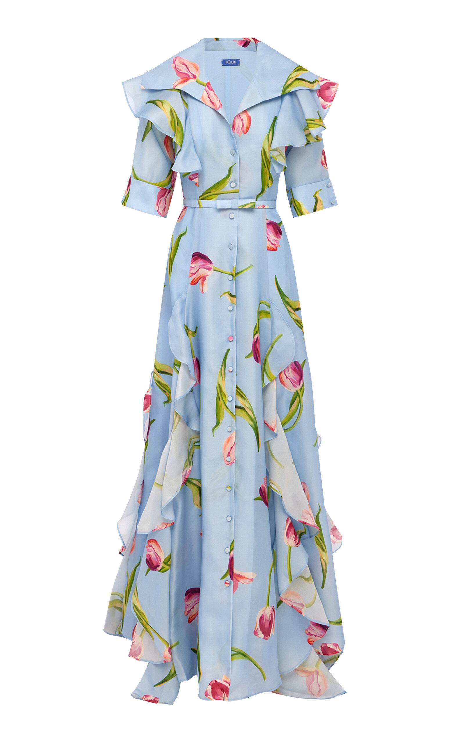 Leo Lin Isabella Floral-Print Silk Maxi Dress - Moda Operandi by LEO LIN