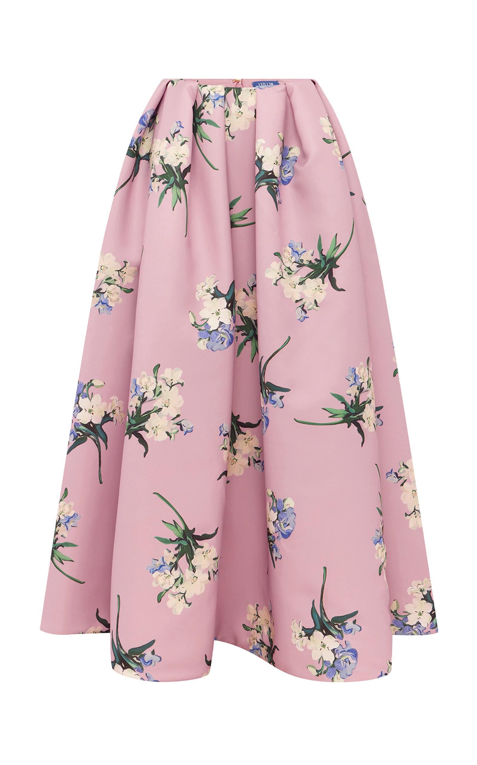 Leo Lin Victoria Floral-Print Mid-Rise Maxi Skirt - Moda Operandi by LEO LIN
