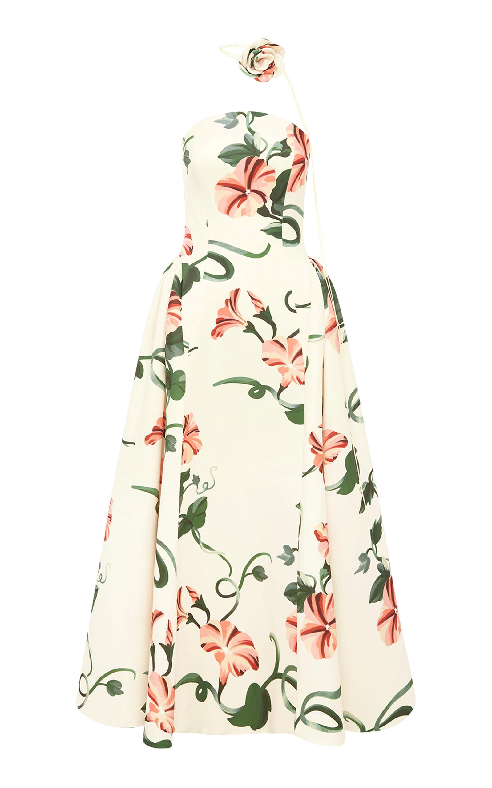 Leo Lin Violet Floral Crepe Maxi Dress - Moda Operandi by LEO LIN