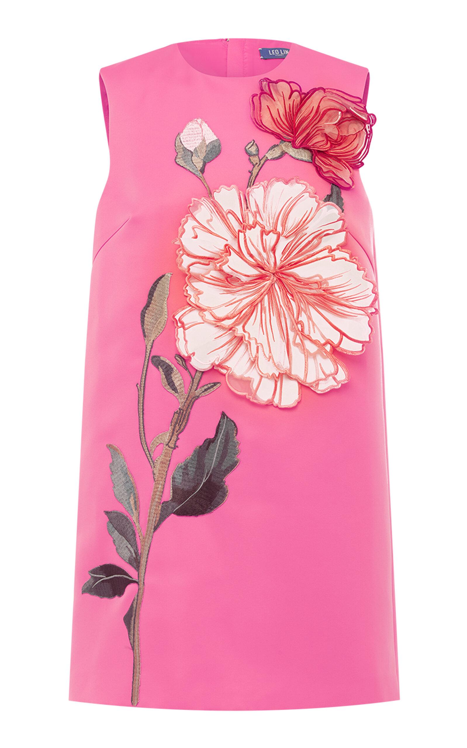 Leo Lin Yvonne Appliquéd Mini Dress - Moda Operandi by LEO LIN