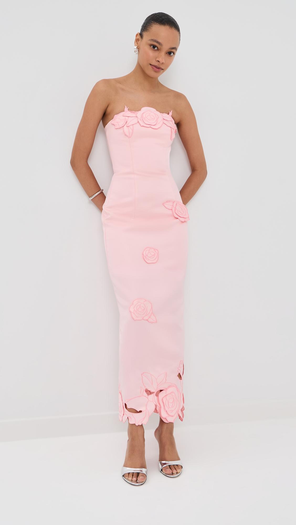 Rayna Applique Bustier Maxi Dress by LEO LIN