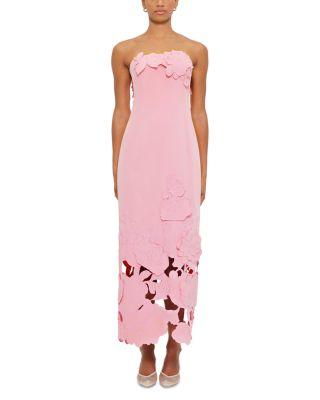 Rayna Crepe Strapless Dress by LEO LIN