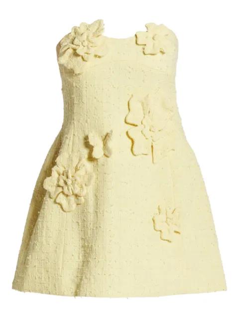 Rosario floral-embellished tweed dress by LEO LIN