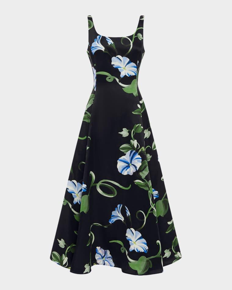 Serafina Printed Sleeveless A-Line Maxi Dress by LEO LIN