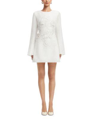 Suzanne Appliqu&eacute; Bell Sleeve Mini Dress by LEO LIN