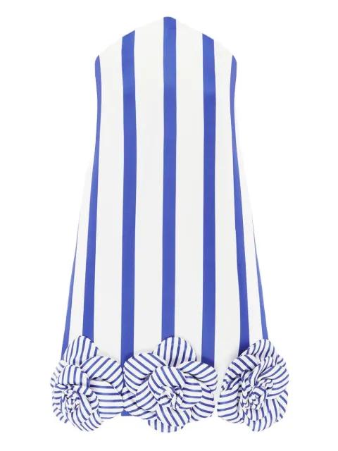 Suzy striped floral mini dress by LEO LIN