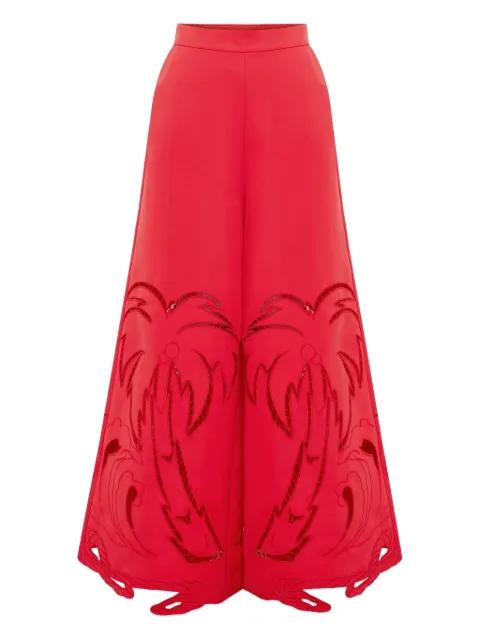Theodora cutout-detail trousers by LEO LIN