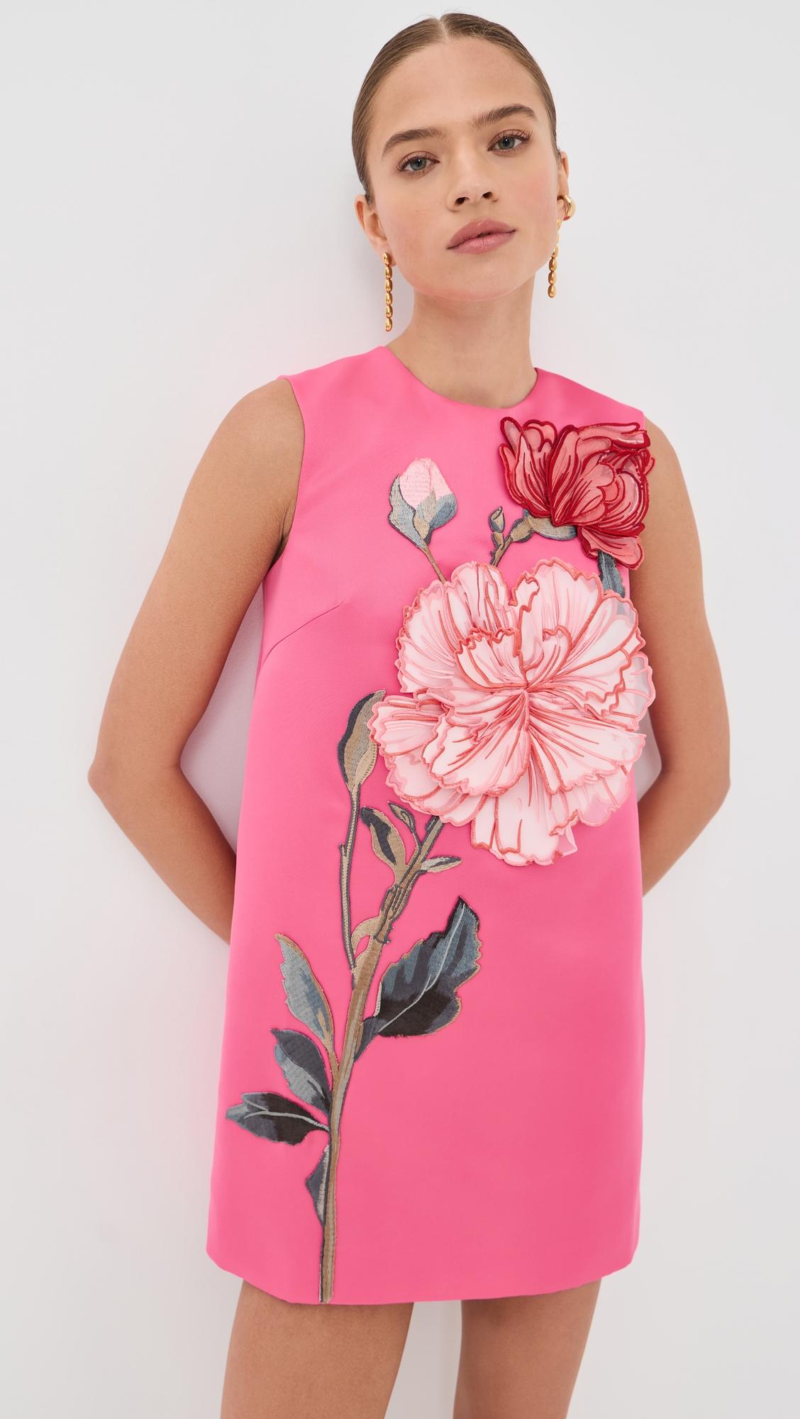 Yvonne Applique Floral Mini Dress by LEO LIN
