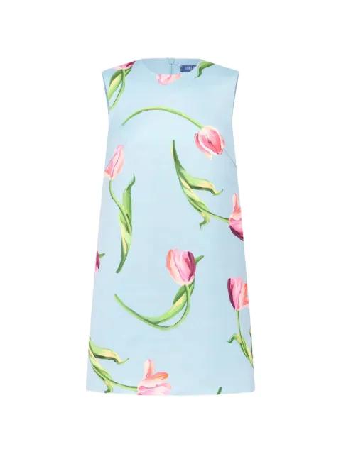 Yvonne tulip-print mini dress by LEO LIN