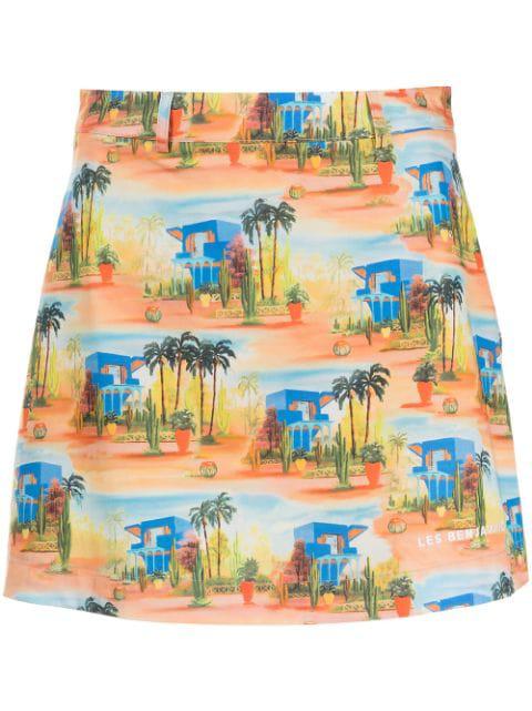 graphic-print mini skirt by LES BENJAMINS