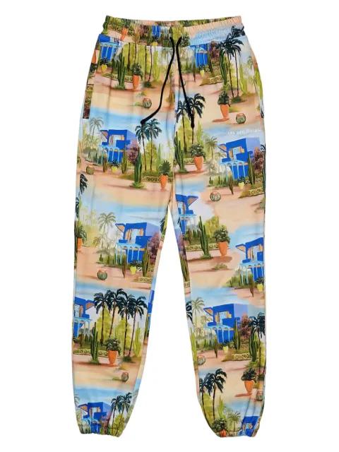 graphic-print track pants by LES BENJAMINS