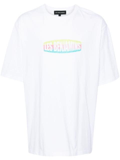 logo-print oversized cotton T-shirt by LES BENJAMINS