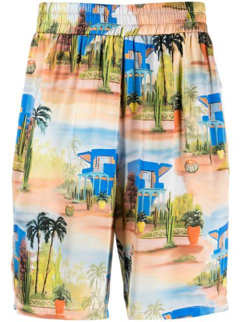 tropical-print silk shorts by LES BENJAMINS