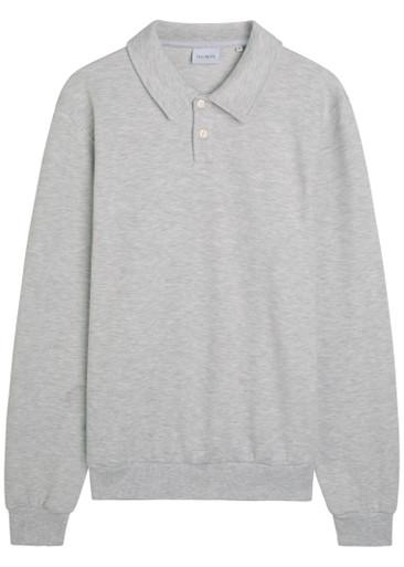 Ben melange cotton-blend polo jumper by LES DEUX Ben melange cotton-blend polo jumper by LES DEUX