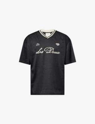Brand-Embroidered Mesh Woven T-Shirt by LES DEUX