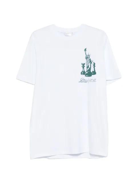 Checkmate statue-chess-print T-shirt by LES DEUX