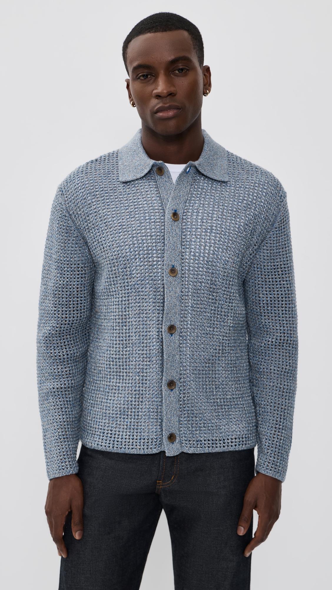 Gerald Long Sleeve Loose Knit Shirt by LES DEUX