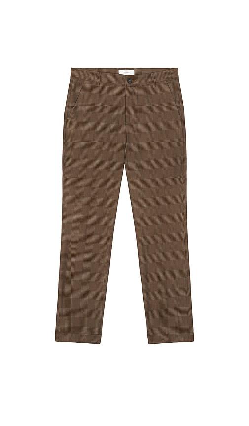 Les Deux Como Reg Houndstooth Suit Pants in Brown by LES DEUX