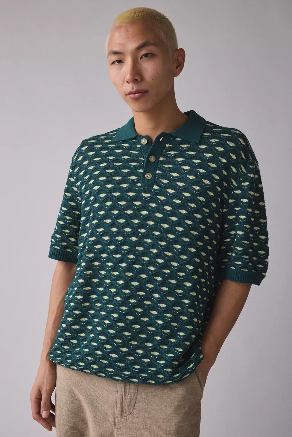 Les Deux Esmay Shell Knit Short Sleeve Polo Shirt by LES DEUX