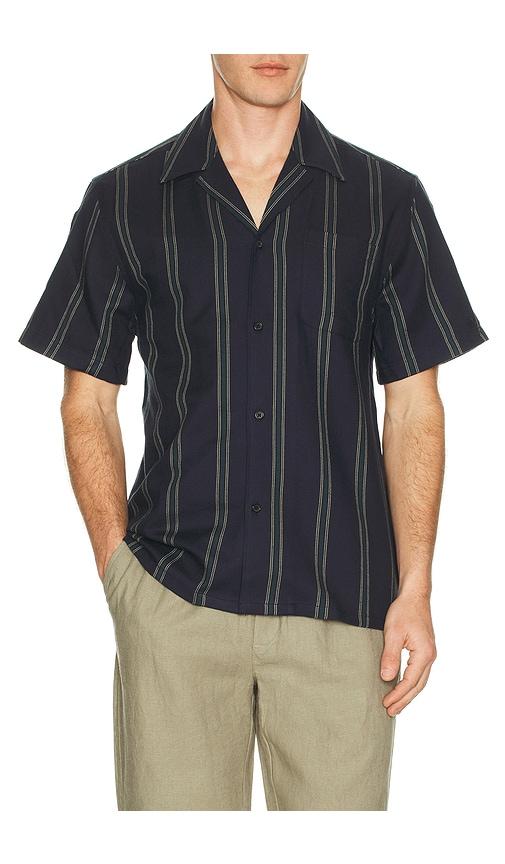 Les Deux Lawson Stripe Shirt in Navy by LES DEUX