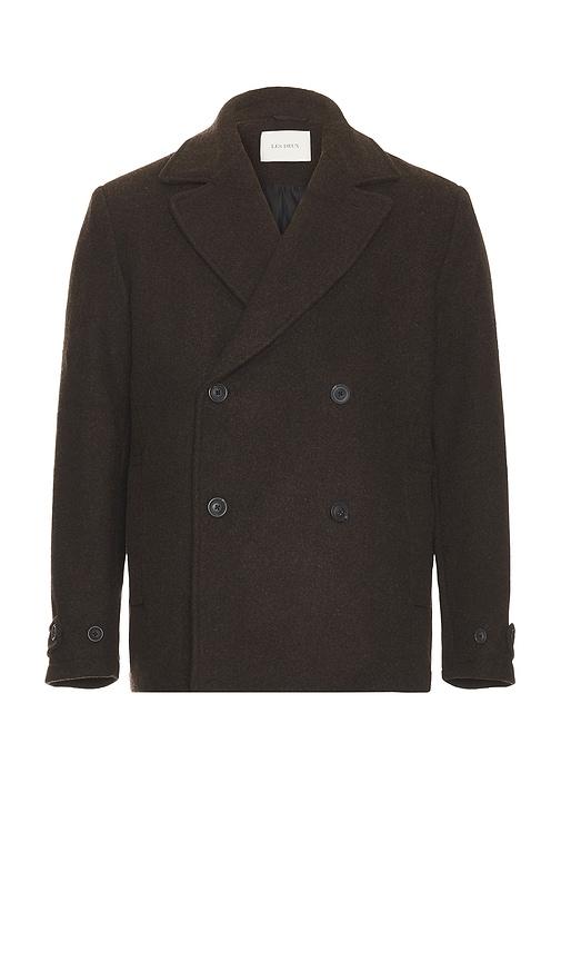 Les Deux Mckee Solid Wool Jacket in Brown by LES DEUX