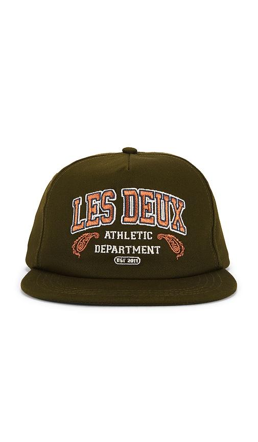 Les Deux Paisley Organic Cap in Olive by LES DEUX
