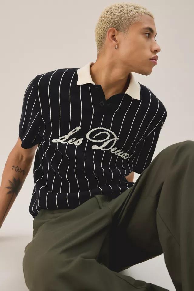 Les Deux Pinstripe Short Sleeve Sweater by LES DEUX