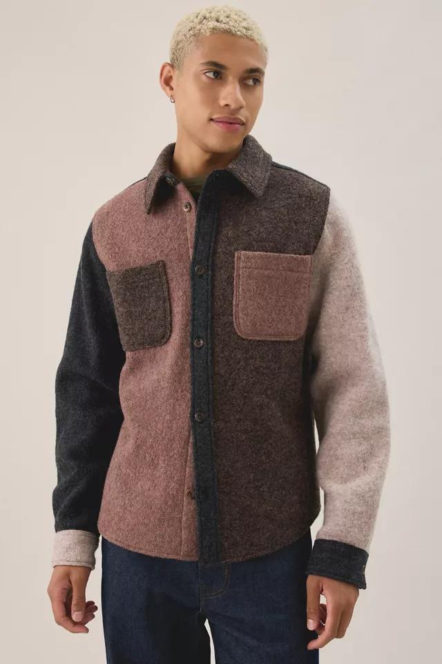 Les Deux Wool Colorblock Overshirt by LES DEUX