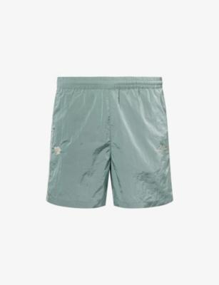 Logo-Embroidered Shiny Crisp Woven Shorts by LES DEUX
