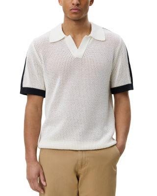 Logo Grid Knitted Polo by LES DEUX