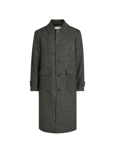 Maximillian herringbone pocket coat by LES DEUX
