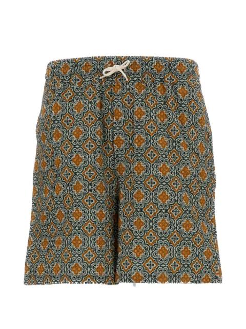 drawstring patterned shorts by LES DEUX