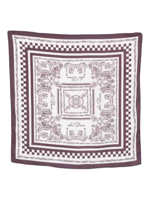 paisley border-detail scarf by LES DEUX