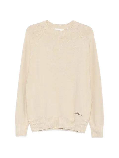 raglan-sleeve logo-embroidered sweater by LES DEUX