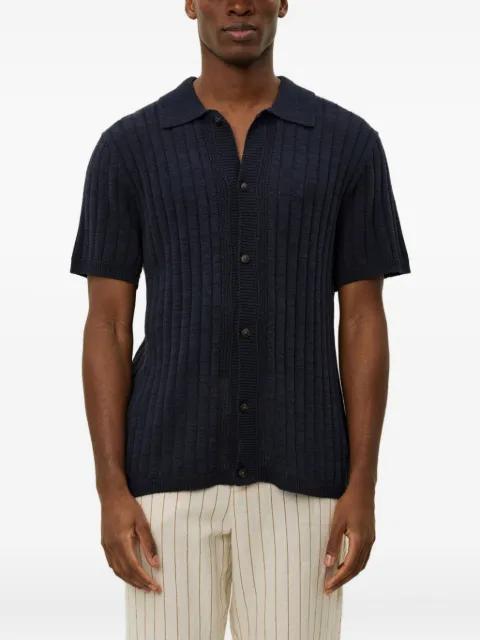 ribbed short-sleeve cardigan by LES DEUX