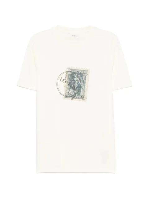 stamp-print T-shirt by LES DEUX