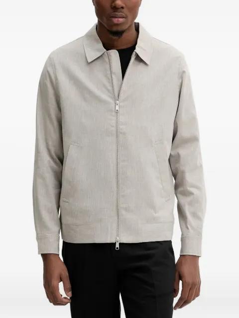 zip-front collared jacket by LES DEUX