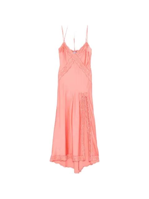 lace-trim side-slit maxi dress by LES FILLES D'EVA