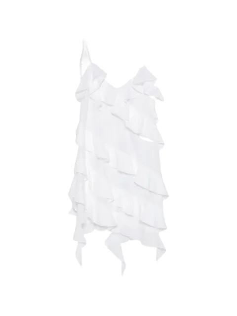 ruffled cold-shoulder mini dress by LES FILLES D'EVA