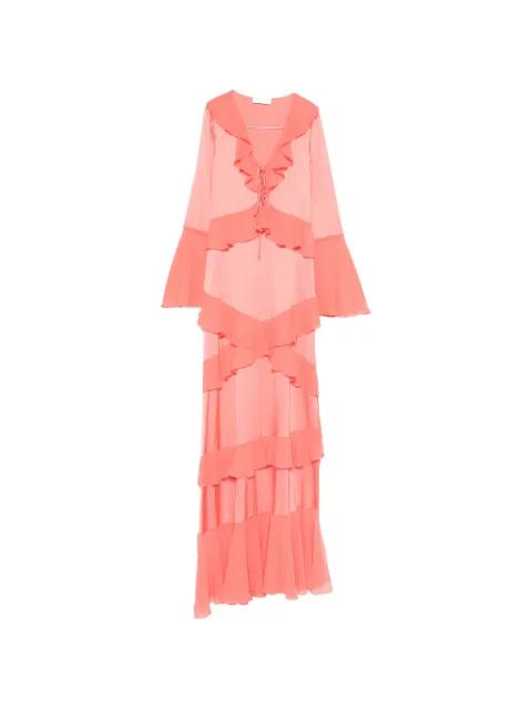 ruffled-details maxi dress by LES FILLES D'EVA