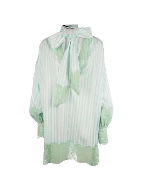 striped lace dress by LES FILLES D'EVA