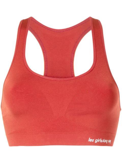 seamless cropped sports bra by LES GIRLS LES BOYS