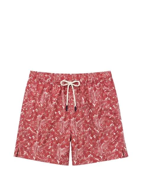 Captain floral-print drawstring swim shorts by LES HERITIERS