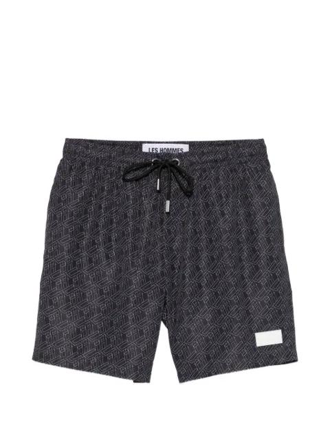 geometric-print swim shorts by LES HOMMES