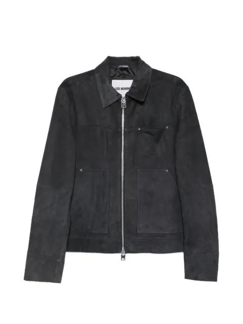 suede zip-up jacket by LES HOMMES
