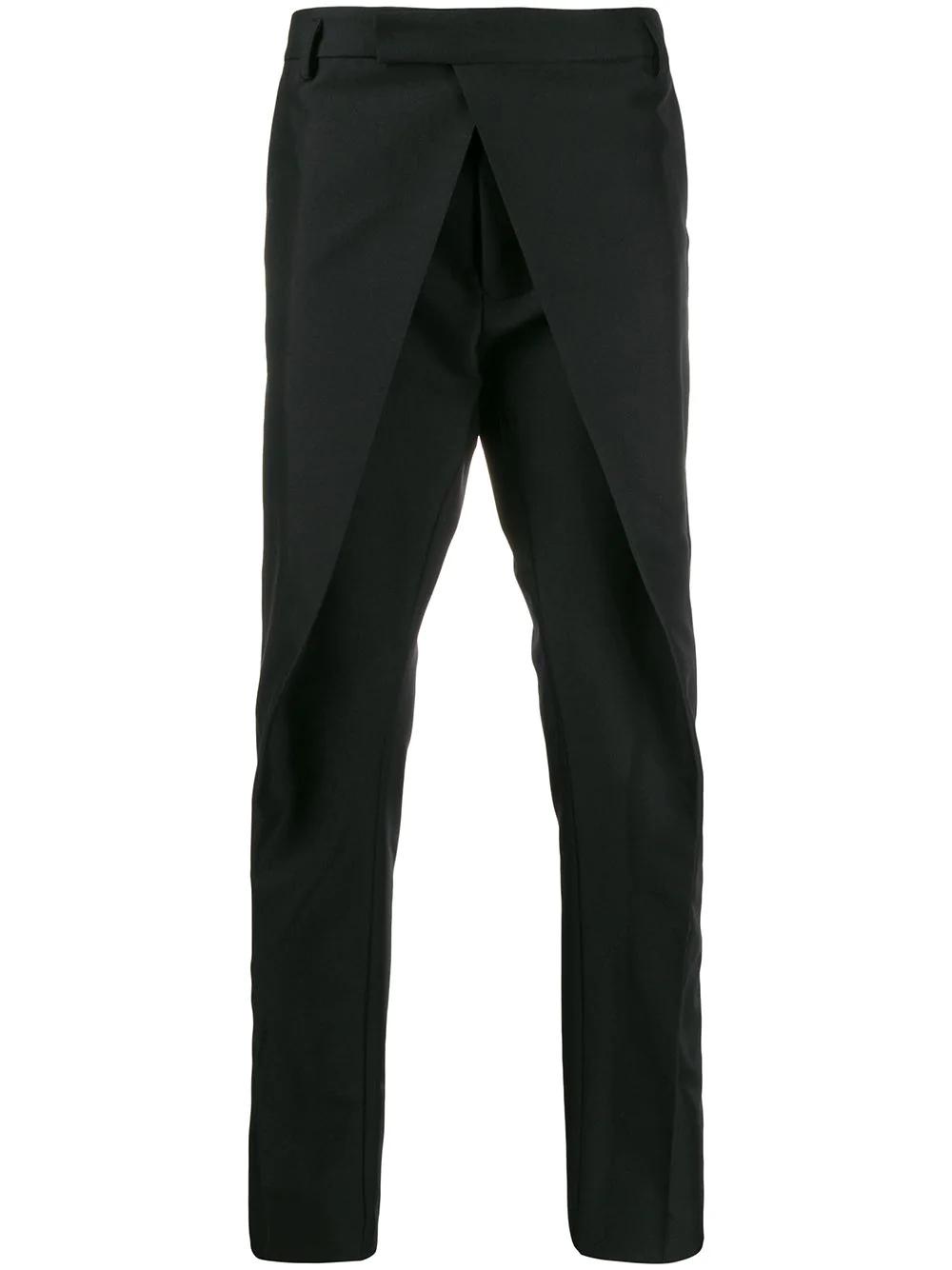 tailored front-bib trousers by LES HOMMES