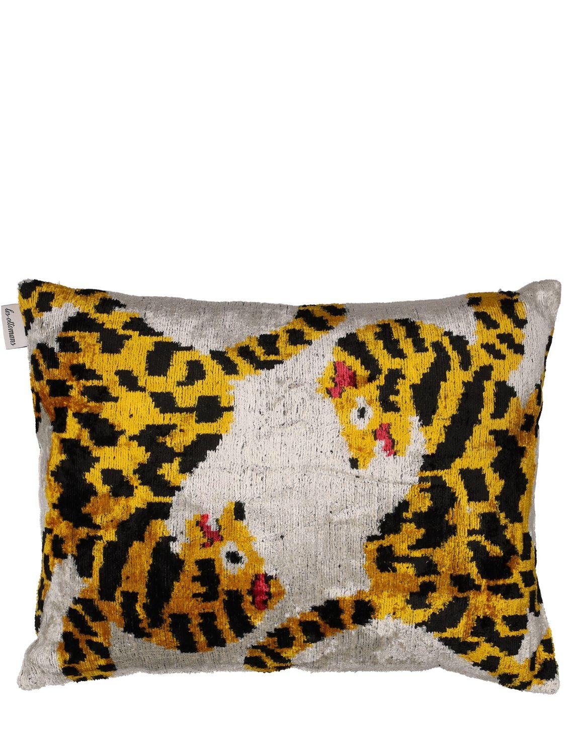 Cotton & Silk Velvet Cushion by LES OTTOMANS