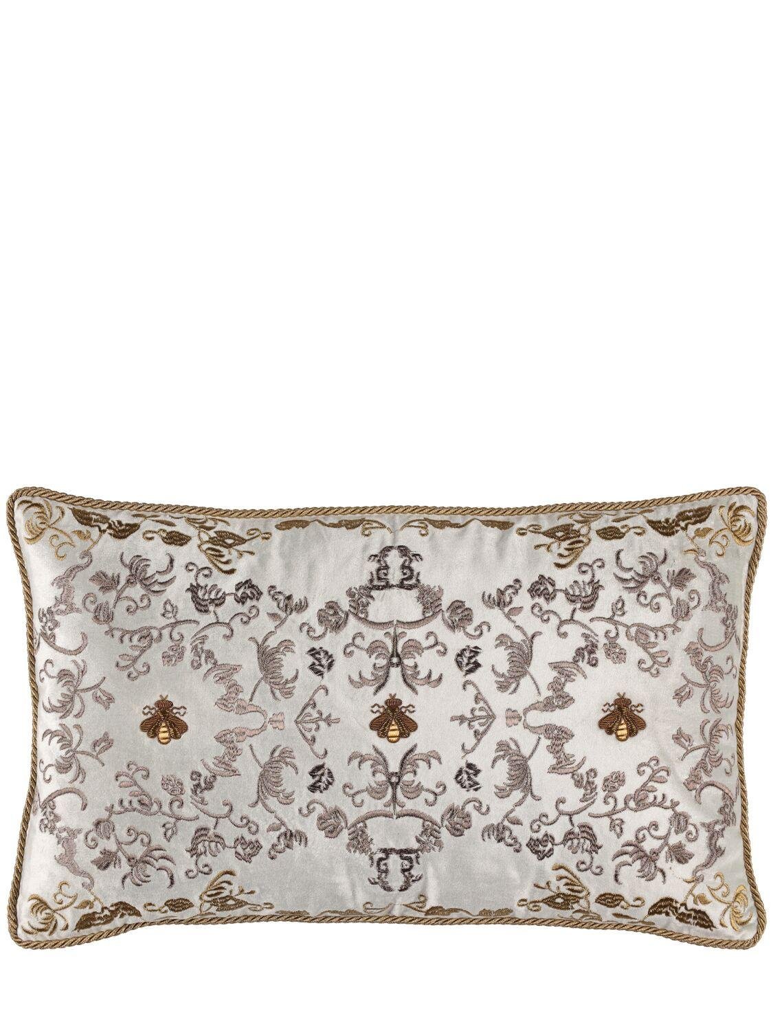 Embroidered Velvet Cushion by LES OTTOMANS