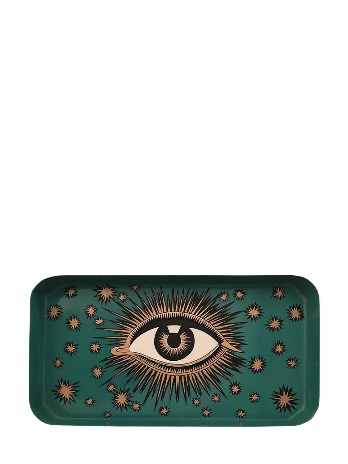 Eye Hand-painted Iron Tray by LES OTTOMANS
