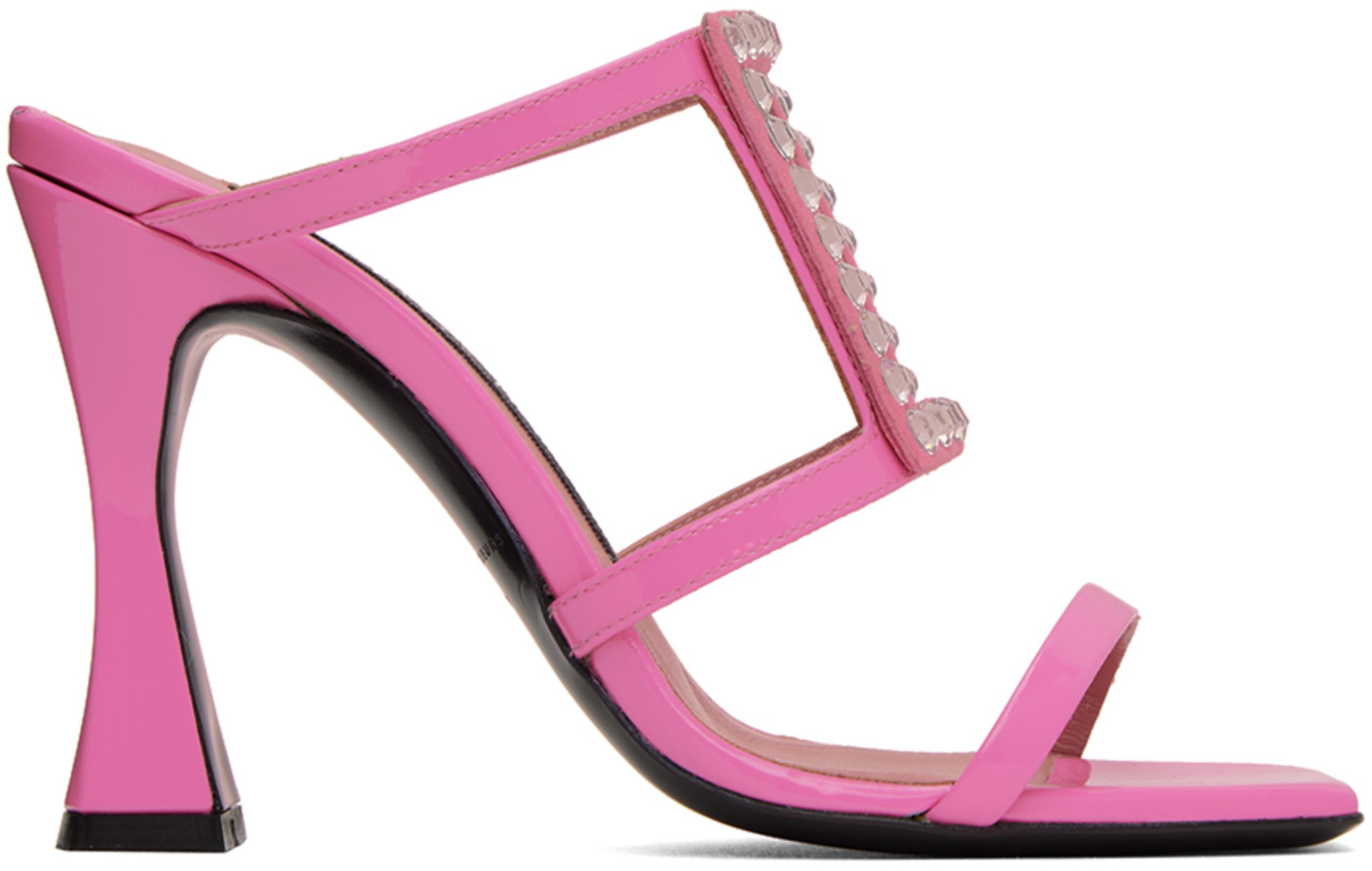 Pink Hoya Heeled Sandals by LES PETITS JOUEURS